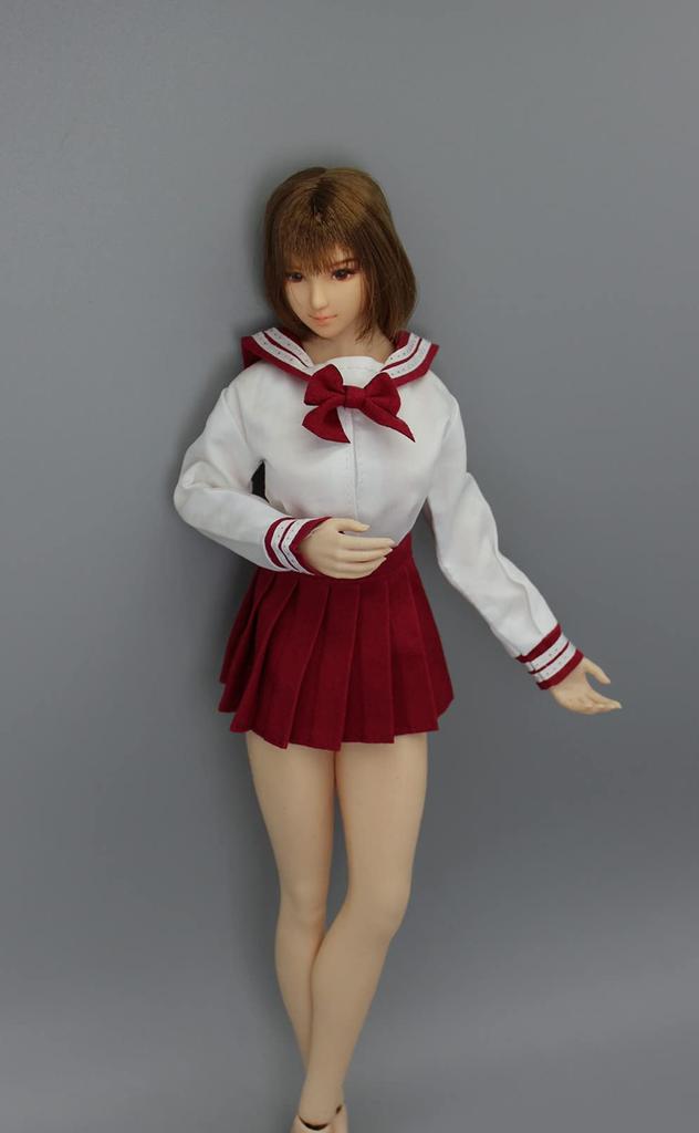 Scale Figure Female School Student Cute Pure Sailor Uniform Set Compatible with TBLeague Figures and Head Not [TOYBARJAPAN] 1/6 Accessories/Slender