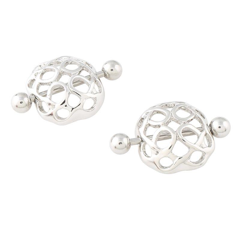 

Perforated Sexy Cutout Semicircle Titanium Steel Pendant Adhesive Nail 1 Piece (1.6*19*14*5mm) Suitable for Women