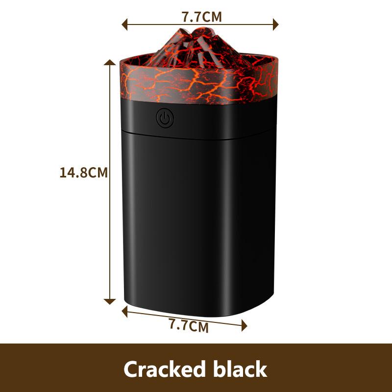 New Portable Air Humidifier Volcanic Crack 400ml USB Home Desktop Led Nightlight Spray Air Humidifier Small Large Fog