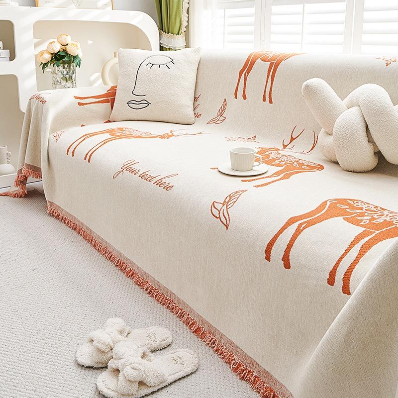 Cartoon Creative Chenille Sofa Towel High-Grade Non-Slip Sofa Cover Universal Cover Four Seasons Universal Dustproof Cover Cloth