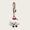 Pendant Smiley Doll Cute Plush White Cloud Bag Pendant Girl Heart Student Book Car Keychain