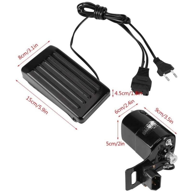 180W Silnik Maszyny do Szycia Kontroler Pedału Nożnego Domowe Akcesoria do Szycia Tekstura Metalu i Plastiku do Użytku Domowego