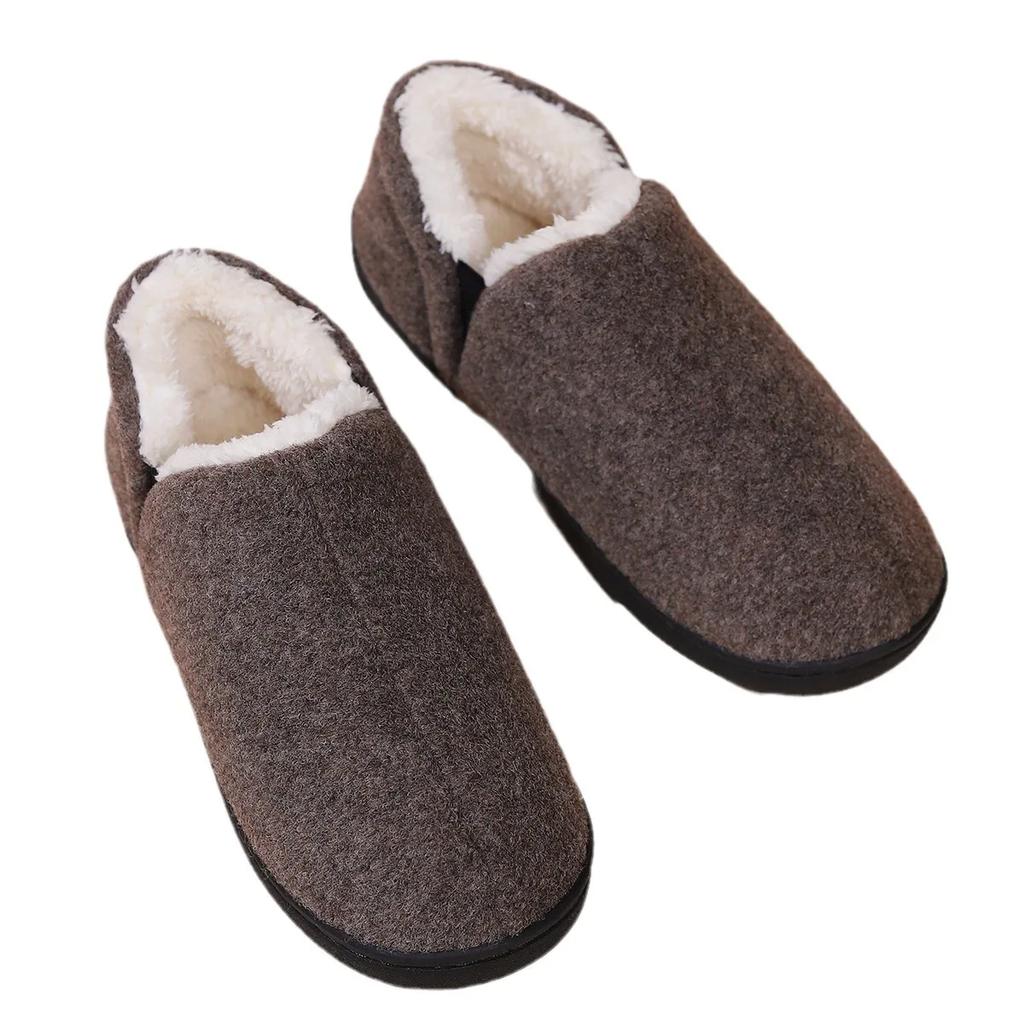 Shoes for Women Winter Fashion Plush Warm Cotton Shoes Loafers Comfortable Casual Slip on Short Boots Zapatos De Mujer