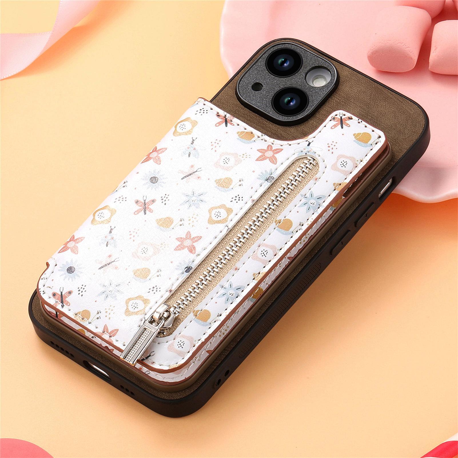 

Подходит для чехла для мобильного телефона iPhone15 Pro Max, автомобильного магнитного держателя для карт, противоугонной щетки, защитного чехла для Apple 14. iPhone 6/6S коричневый