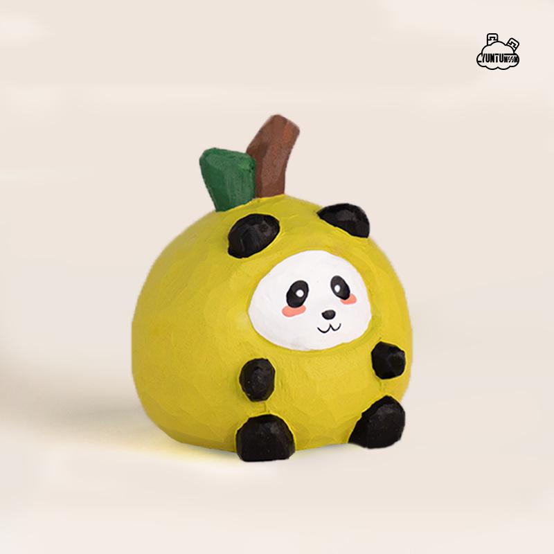 Figurină animal pisică din lemn sculptat pentru copii, ornament mic creativ de birou, decor pentru mașină, jucărie de scenă