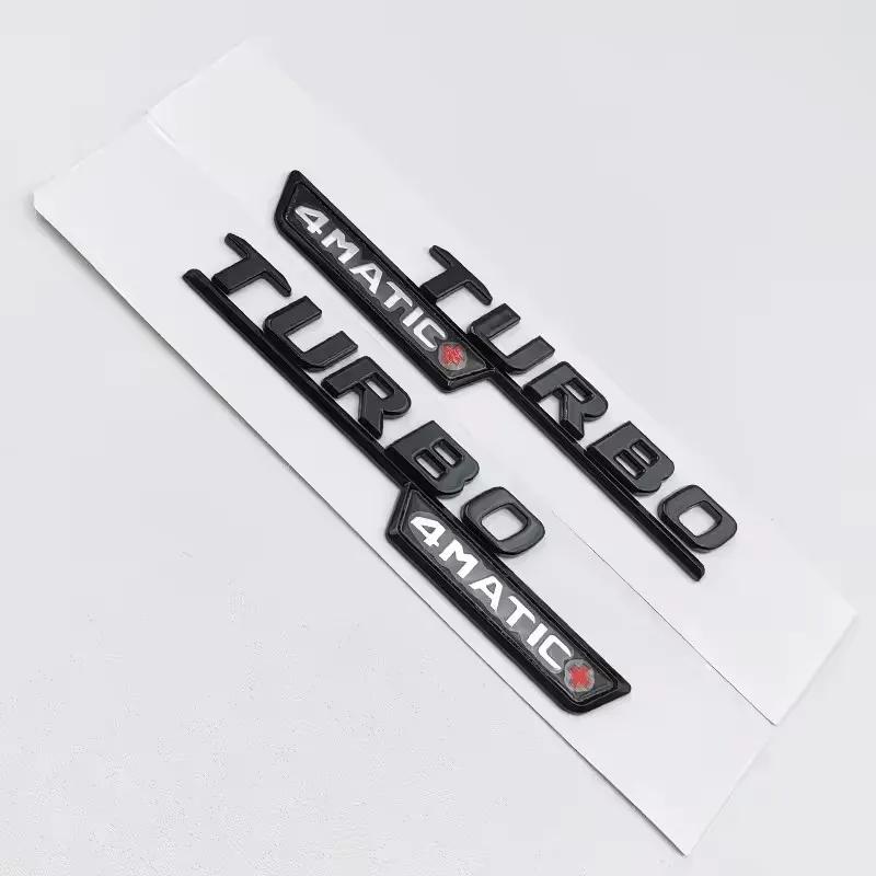 BQAZ9 3D ABS Black E53 Logo Letters TURBO Badge Car Rear Star Sticker Trunk AMG Emblem For Mercedes Benz AMG W212 W213 E Class