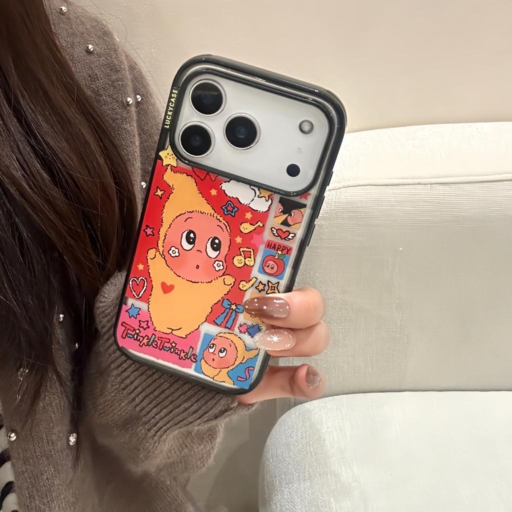 Cute music note star person for iPhone16promax Apple 14/15 mobile phone case 17pro protective case female
