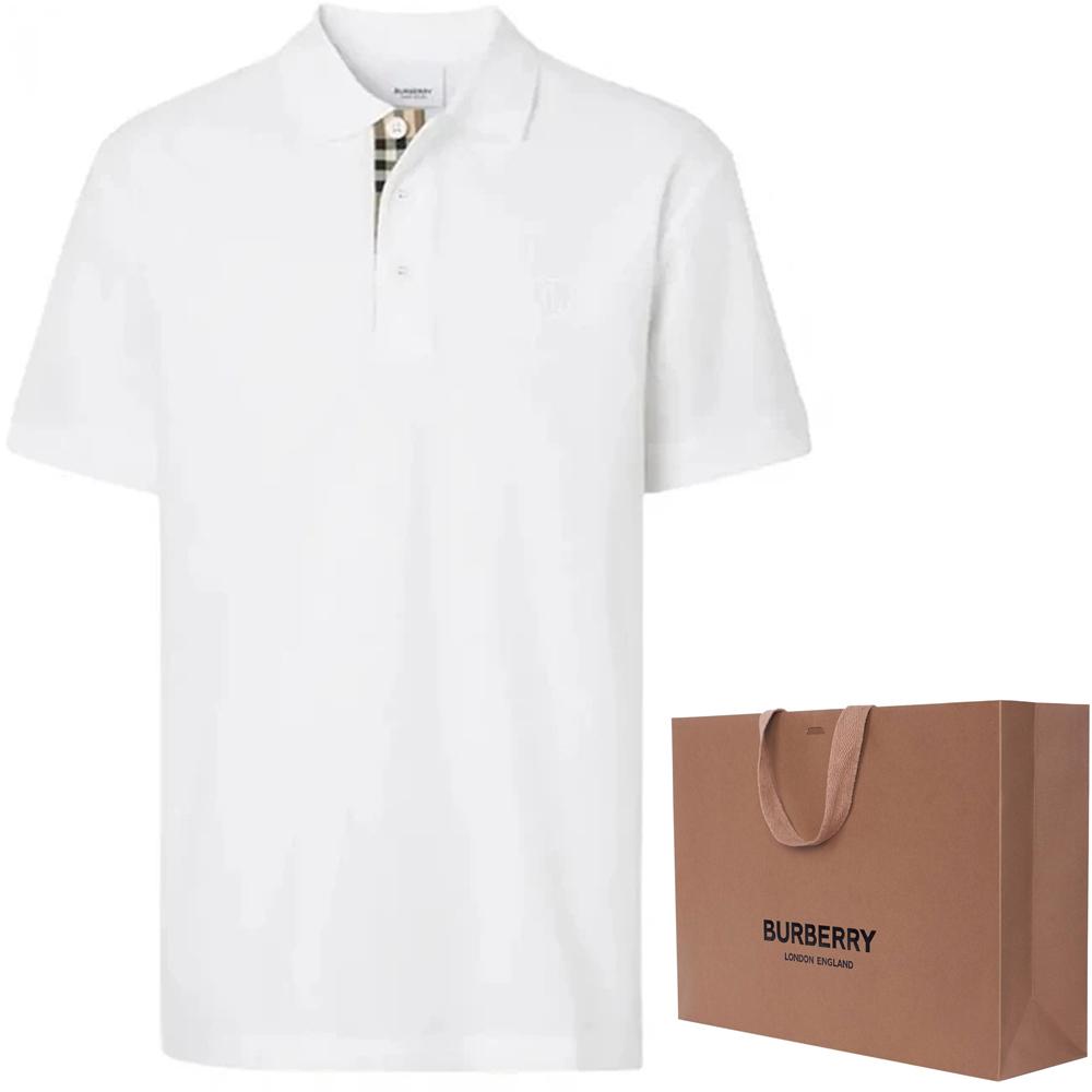 Burberry SS23 Herren Freizeit Pullover Kurzarm Poloshirt Weiß 80675831