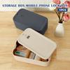 Storage Box with Locker Plastic Storage Container for Personal Items Files Medication Sundries Food Multifunction Organizer Box