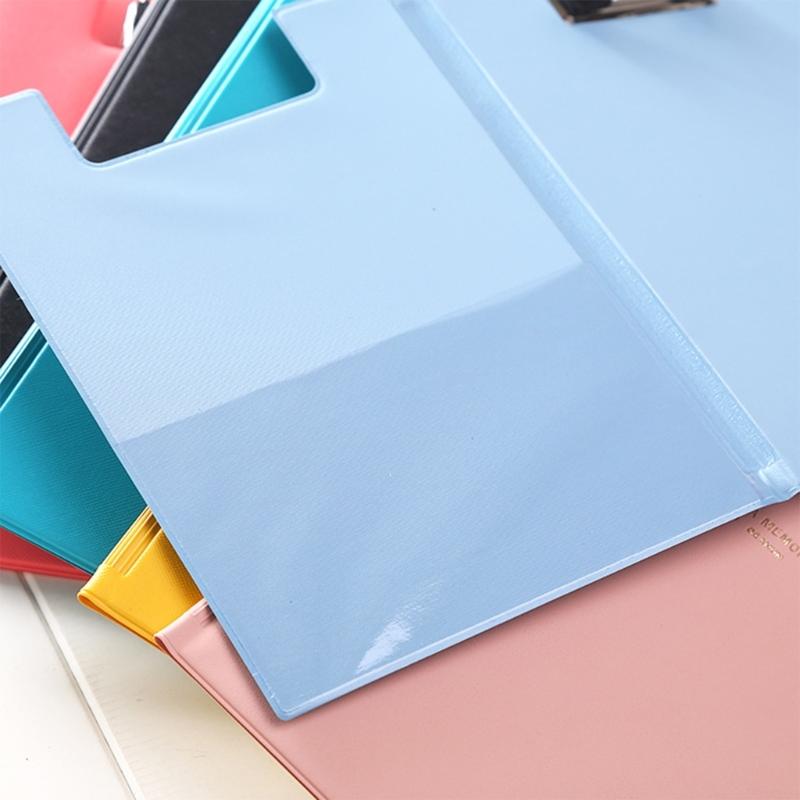 Prancheta Dobrável com Bolso Transparente Pasta de Prancheta em Couro Estojo para Documentos com Prancheta Pasta para Conferência de Negócios