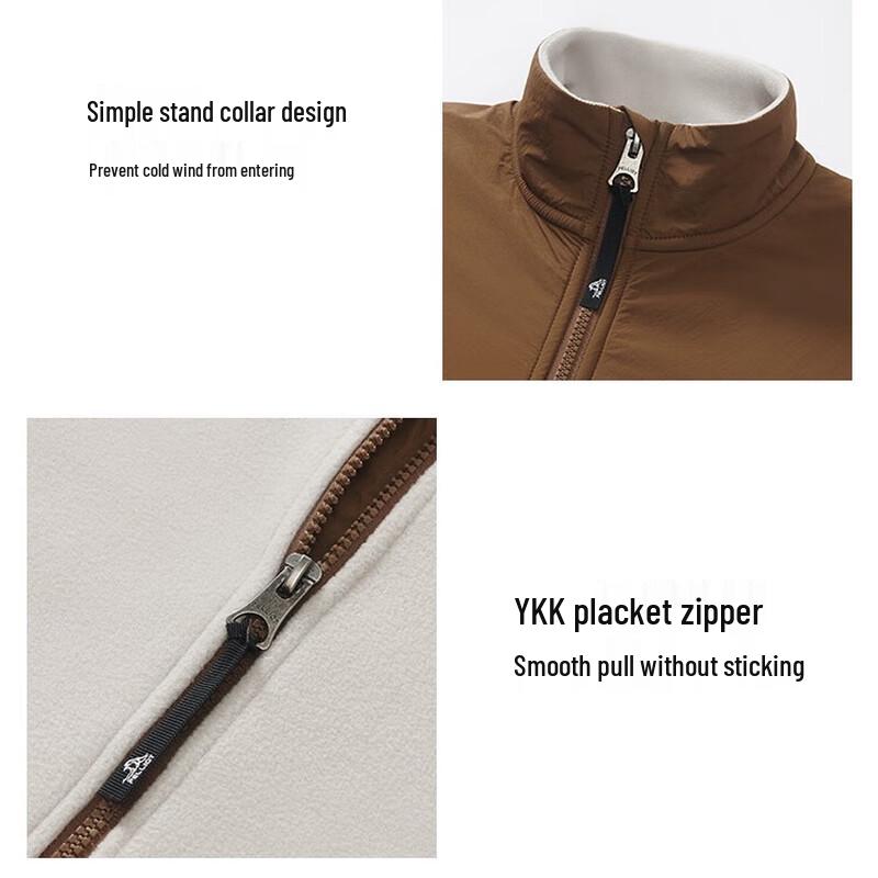 Pelliot Men's Lightweight Outdoor Fleece Jacket & Windbreaker Liner