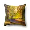 Forest Landscape Pattern Decorative Pillowcase Car Sofa Square Cushion Pillowcase