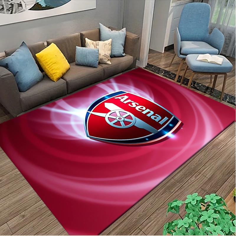 1pc Football Club Rug, Comfortable Printed Home Area Carpet, Cozy Office Chair Rug