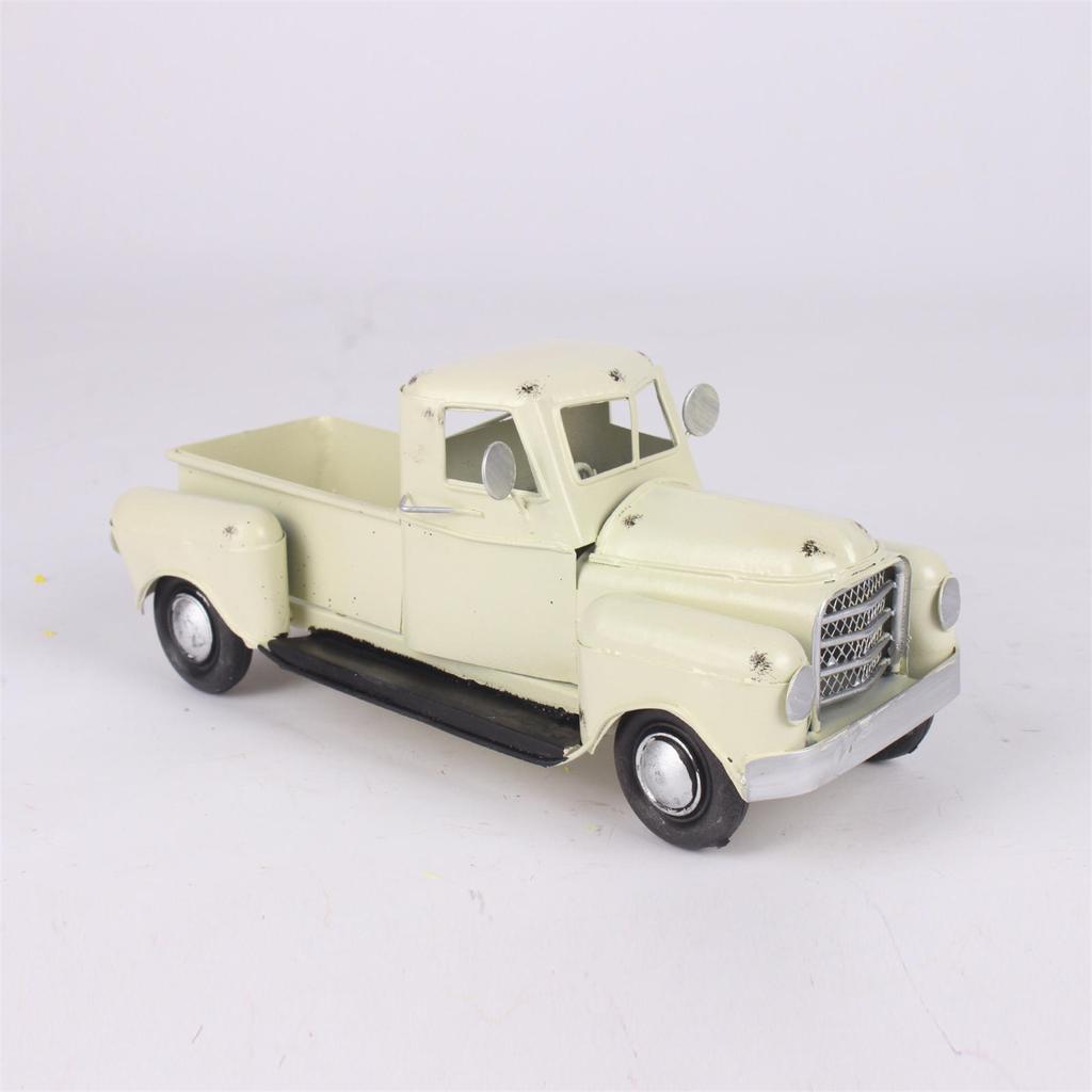 Vintage Metall LKW Ornament Weihnachtsbaum Blume Pickup Auto Modell Regal Akzent Weihnachtsgeschenk Heimdekoration