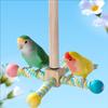 1 Stück Zufällige Farbe Rotierendes Holz Vogel Sitzstange Spielzeug Interaktives Windmühlen Design Kauspielzeug für Ziervögel Papageien Hängende Käfig Zubehör