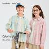 Balabala Kids' Plaid Long-Sleeve Shirt Jacket
