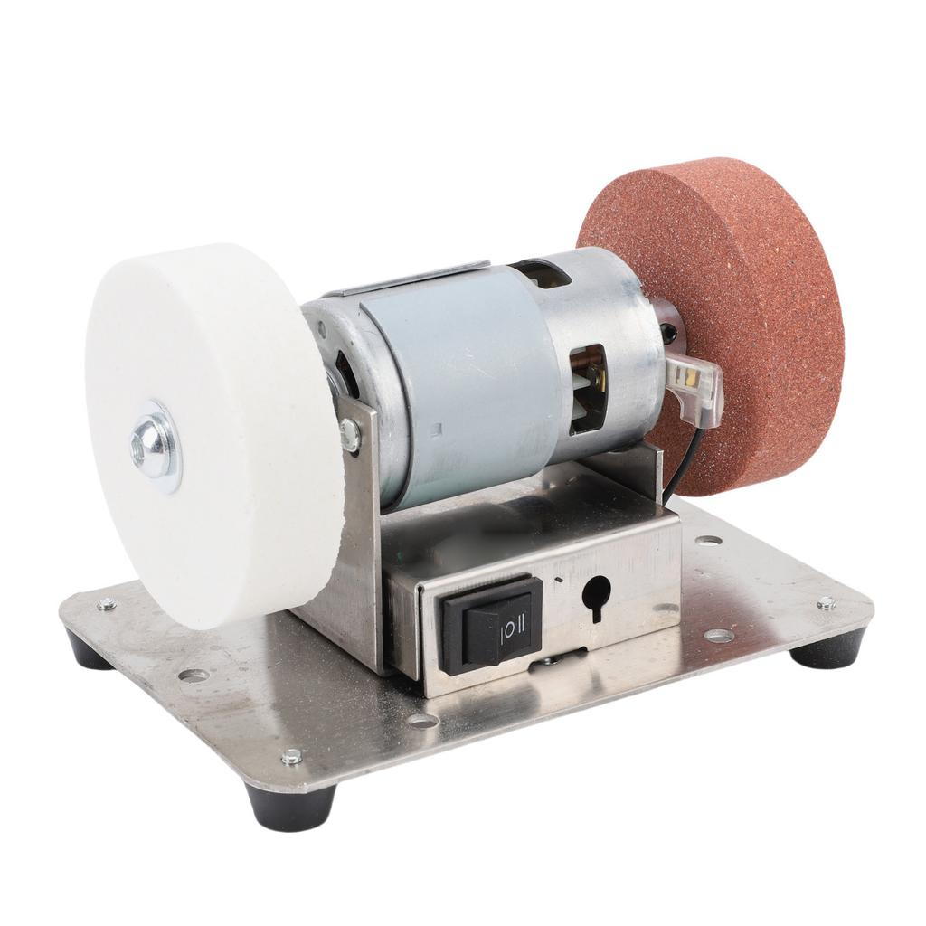 Mini Bench Grinder with 2 Wheels Electric Multi Purpose Grinding Machine for Metal Wood Cutter Making Jewelry Buffing