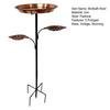Metal Bird Bath for Outside 5 Pronged Base Birdbath with Stake Vintage Freestanding Feeder Bowl for Garden Patio Yard Lawn Decor