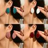 Geometric Oil Drop Design Metal Three-dimensional Earrings Versatile High-end and Elegant Earrings for Women