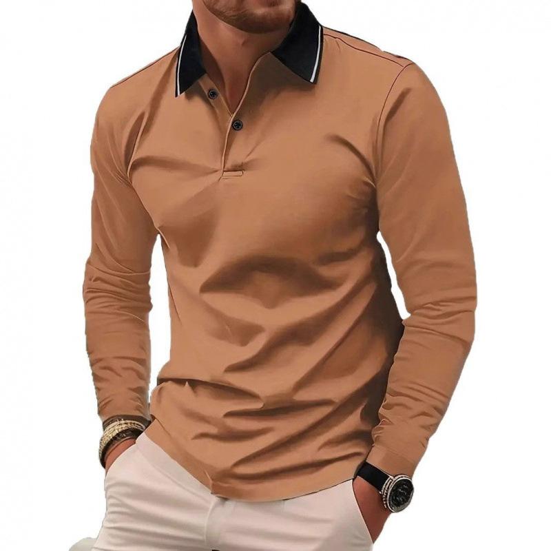 2026 New Men's Hot-selling New Long-sleeved POLO3D Digital Printing Simple Versatile Lapel Casual POLO Shirt
