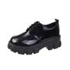 Sapatos pequenos de couro com cadarço femininos novos de outono estilo britânico estudante retrô sapatos de plataforma sapatos de bolinho pequenos femininos