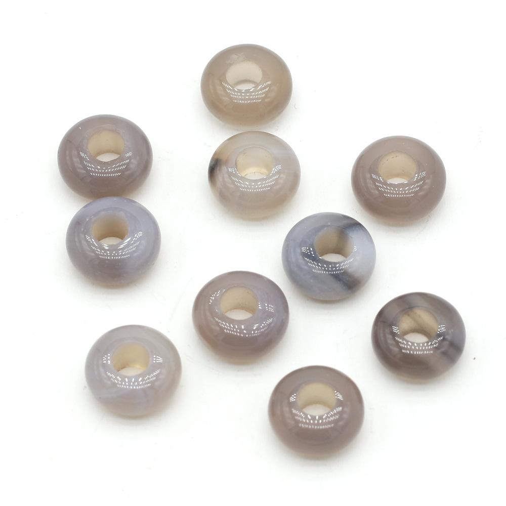 Agates Agates Stone Beads Colorful Lotus  Perforated Beads Big Hole Loose Beads  Girl Gifts