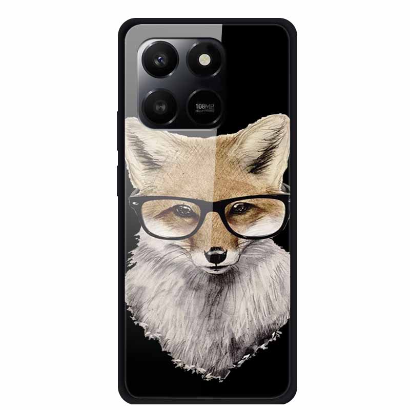 Phone Case For Honor 400 Smart Play 10T Case Luxury Cartoon Tempered Glass Hard Back Cover For Honor X7d Case Coque Funda Shell