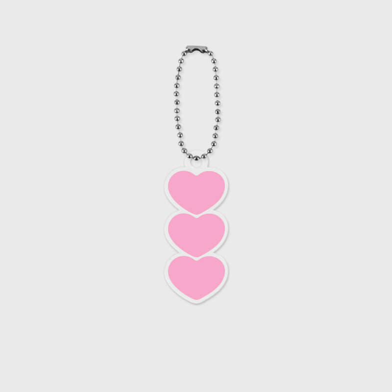 Pink Heart Acrylic Keychain Single product