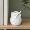 3D Printed Owl Pen Holder, 2 In 1 Flower Vase Desk Organizer, Cute Plastic Makeup Brush Holder, Home Office Decor