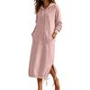Felpa Lunga da Donna con Tasche e Pullover Casual