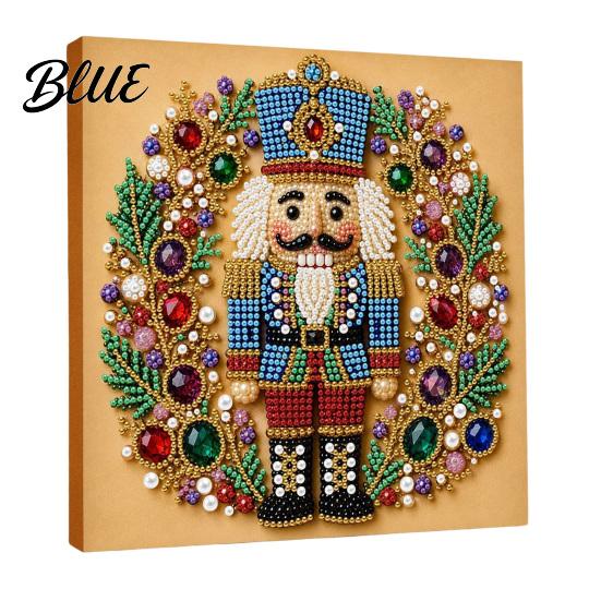 Handmade Faux Pearl Craft Kits Christmas Art Kit DIY Santa Tree Painting Creative Home Decorations 3D Holiday Wall Decor Kit for Adults Gift