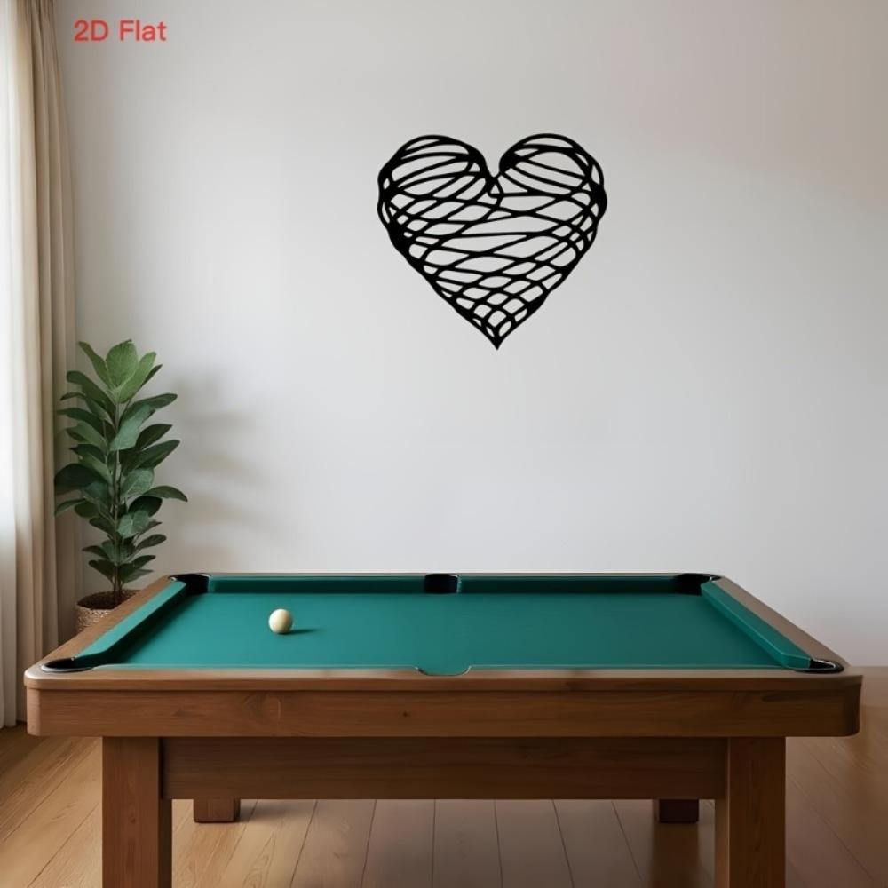 1pc Black Metal Heart Wall Art Modern Minimalist Iron Home Decor Intricate Design Elegant Valentine Gift for Couples Durable Bedroom Living Room