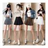 Academy Style Pleated Skirt: Plus Size, High Waist, Mid-Length for Junior & Senior High Students [4 Lengths]