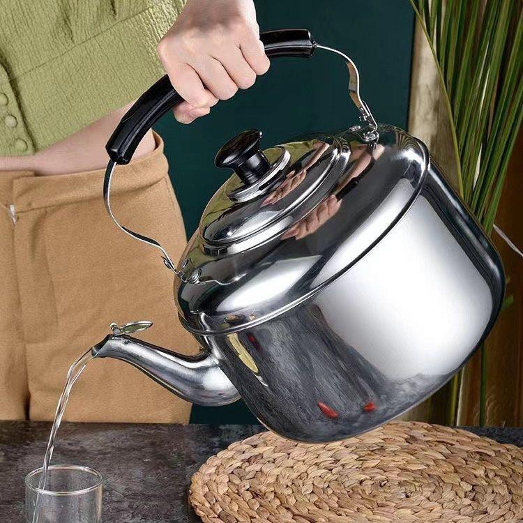 Large Capacity Stainless Steel Electric Kettle with Whistle, Auto Power Off, and Keep Warm Function for Office or Hotel Use