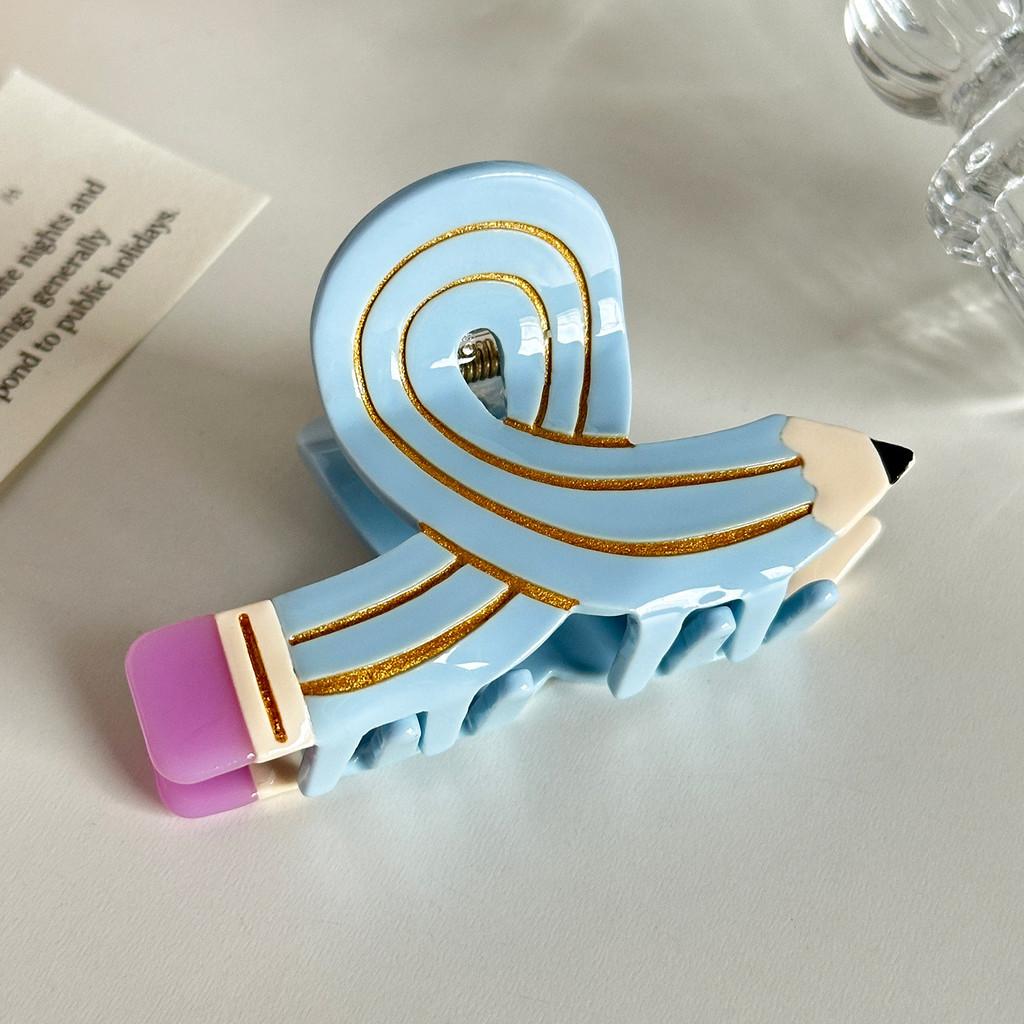 

Stylish And Creative Acetate Hair Claw Clip In Cute Candy Colors For Women Blue7.9cm