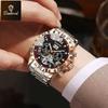 BINBOND Fashion Tourbillon Automatic Watch Men Luxury Skeleton Mechanical Wristwatch Stainless Steel Wristwatches