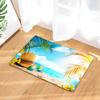 3D Printing Sea Beach Shell landscape Toilet Non-Slip Mat Bath Rugs Toilet Bath Rug Accessories for Bathroom Decor