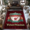 Liverpool Customizable Name Floor Rug Office Rug Perfect for Outdoor Dormitory Dining Room Balcony Anti-slip Rug Decorate Offices
