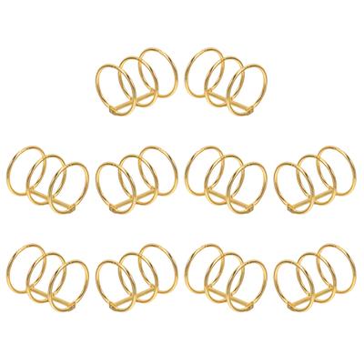 10Pcs Three Hole Binder Rings Large Metal Loose Leaf Book Binding Rings for Flash Card Clips Notebook Stationery