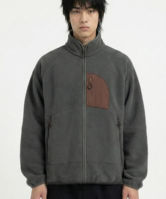 Underoff Mountain Fleece Zip-Up Jacket Charcoal