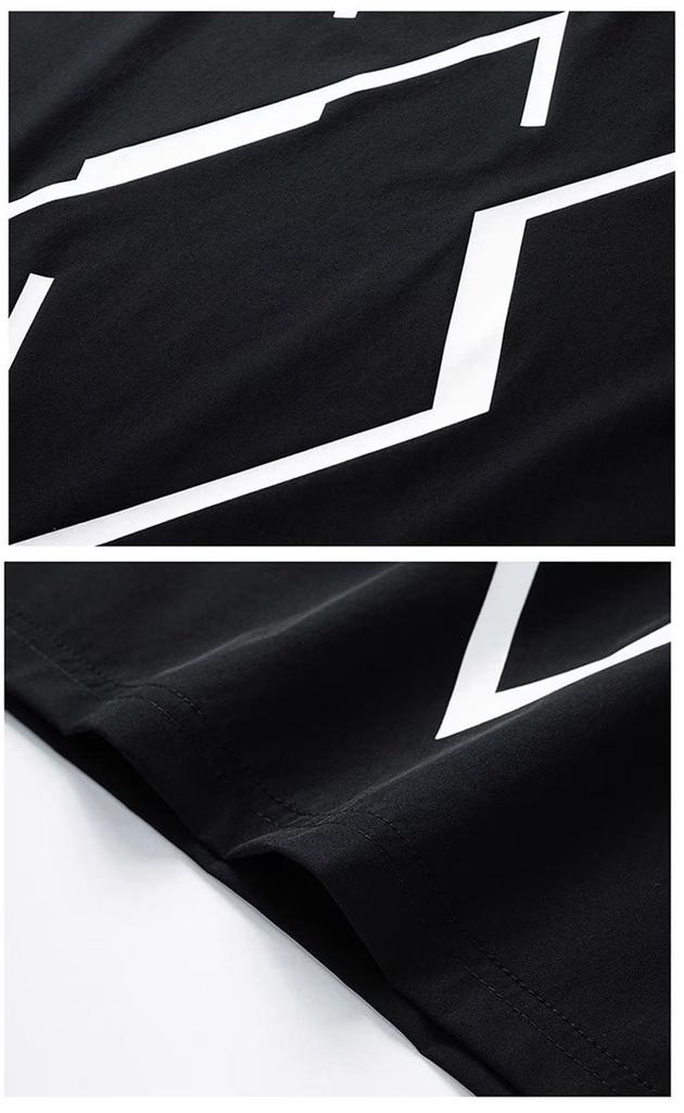 Trysimple Kortermet Klipp og Oversized Geometrisk Sommerstørrelser Herre T-skjorte, Sydd, T-skjorte, Trykk, Pullover, Fleksibel, Pustende, Fukttransporterende,