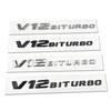 Compatible with Mercedes-Benz V8 BITURBO, C63, G63, S65, and V12 Turbo Fender Badges and Emblems.