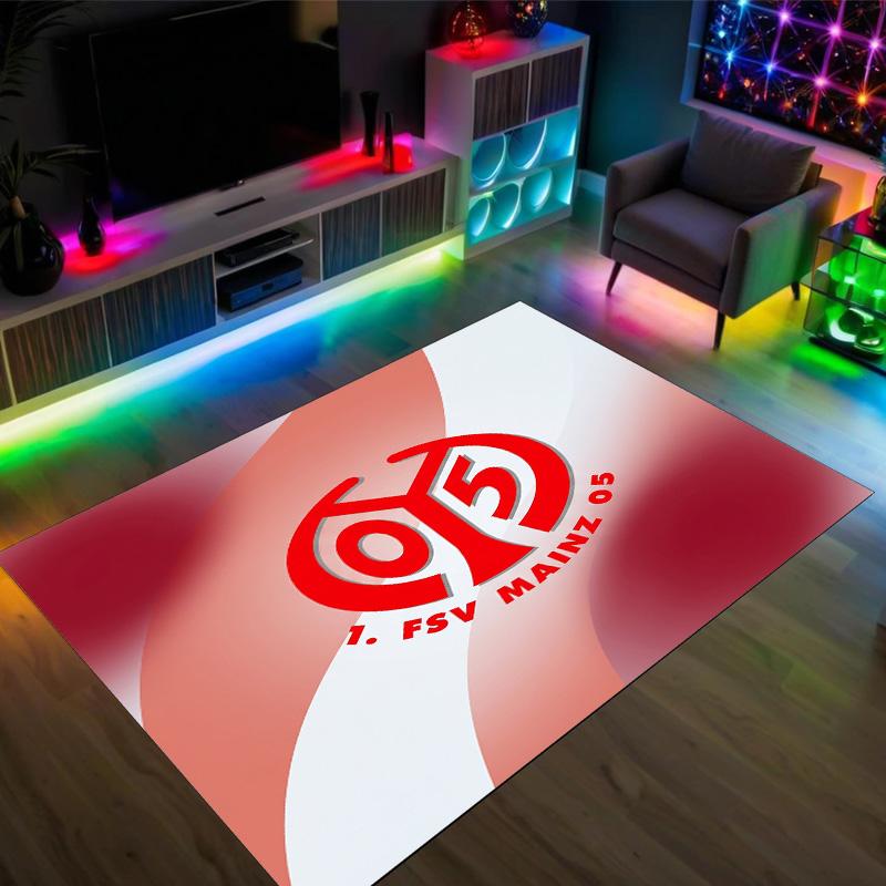 Tappeto in velluto di cristallo design FC Mainz Accogliente Non?Tappeto Stampato Antiscivolo per Camera da Letto Soggiorno Ingresso