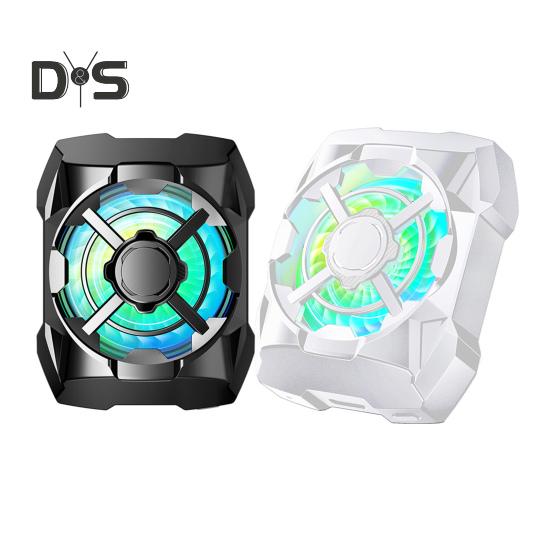 Rechargeable Phone Radiator Low-Noise Wireless Magnetic 3 Speeds Adjustable Gaming Phone Cooling Fan with LED Lights
