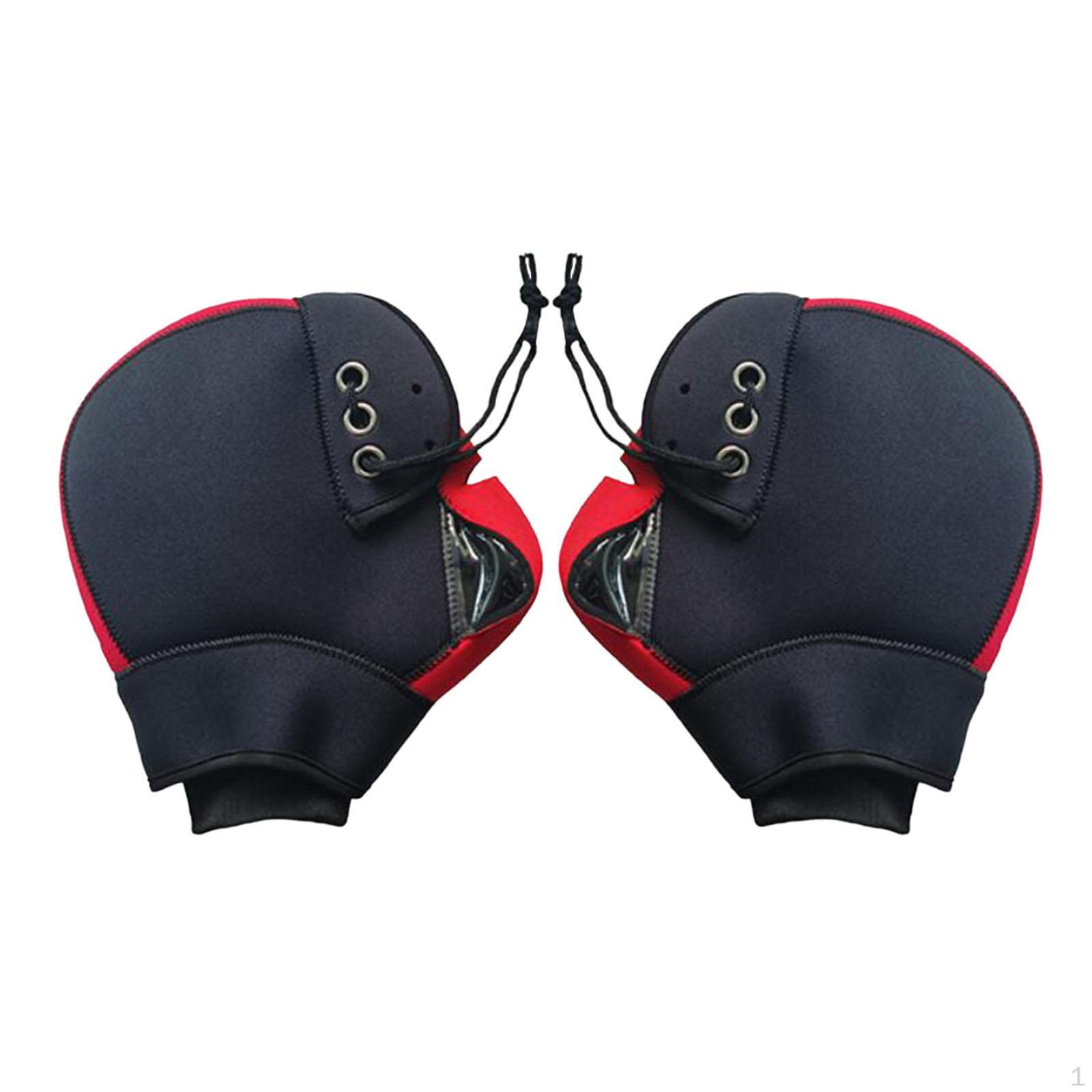 

Motorcycle Handlebar Mittens for Cold Weather Riding Supplies Red Black