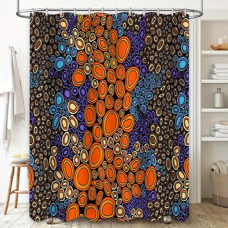 Boho Duschvorhang Abstrakt Gemustert Hintergrund Waschbarer Wasserdichter Stoff Heimdekoration Moderne Künstlerische Badezimmeraccessoires