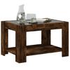 LED Coffee Table Smoked Oak 73 x 53 x 45 cm Particleboard