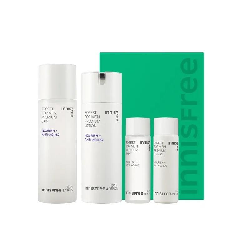 Innisfree Forest For Men Premium Skincare Set Hydrating & Anti-Aging Care 2ea