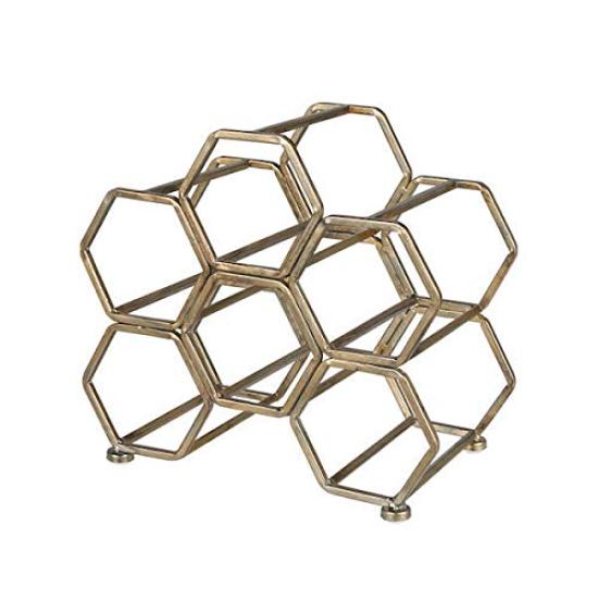 

Dalton Honeycomb Wine Rack Antique Gold Honeycomb Structure Wine Rack Antique Height 277mm Width 305mm Depth 175mm K19-0116AGD