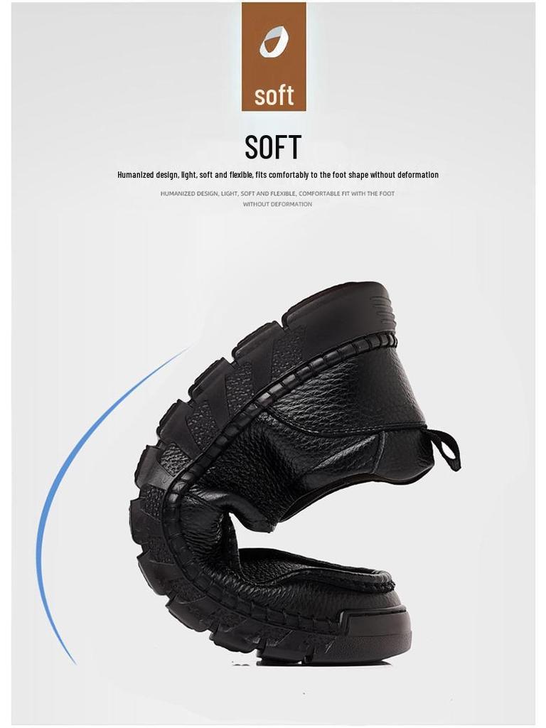 2025 Herren Atmungsaktive Rutschfeste Leder Freizeitschuhe: Frühlings- & Herbstmode